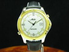 Relógio despertador Mido Bodyguard dourado prateleira/aço inoxidável com data/ref 5110 comprar usado  Enviando para Brazil