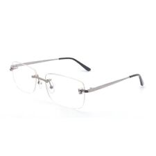 Carrinho de óculos RSINC importado masculino sem aro metal prata-preto gato CT0148 comprar usado  Enviando para Brazil