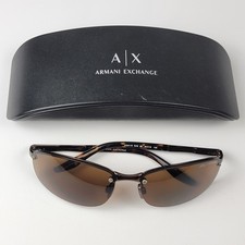 Óculos de sol Armani Exchange masculino marrom AX041/S Q4G estojo envoltório escudo tartaruga, usado comprar usado  Enviando para Brazil
