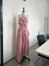 Elegante vestido de noite com alça de pescoço babados com cadarço sem costas sexy vestido de festa comprar usado  Enviando para Brazil