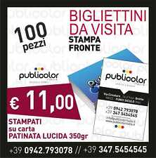 100 bigliettini visita usato  Furci Siculo