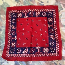 Veleiro Vintage Âncora Bandana Vermelha Hankie Cor Algodão Rápido RN14193 Novo comprar usado  Enviando para Brazil