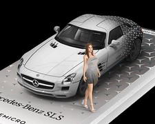 MB Mercedes Benz SLS AMG + Figure  - Silver Star - Time Micro 1:64 comprar usado  Enviando para Brazil