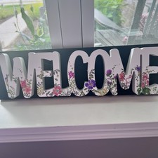 Wood floral welcome for sale  Fortville
