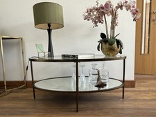 brass glass coffee table for sale  LONDON