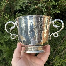 Artesanato Prata Martelado Amoroso Porringer Copo Serpente Ourives Londres 1909 comprar usado  Enviando para Brazil