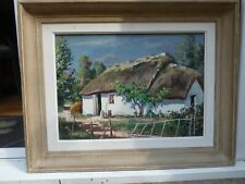 Huile panneau chaumiere d'occasion  Vannes