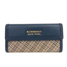 Carteira bifold longa de couro xadrez BURBERRY BLUE LABEL bege/6BF0039 comprar usado  Enviando para Brazil