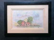 Vintage watercolour landscape for sale  SOUTHWELL