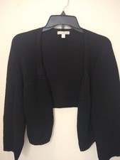 Usado, Eva Mendes Bolero Juniors envoltório aberto preto manga 3/4 tamanho XL comprar usado  Enviando para Brazil