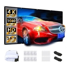 Pantalla Proyector Exterior Portátil Aurzen con Soporte, 100 Pulgadas, 16:9 HD 4K,... segunda mano  Embacar hacia Mexico