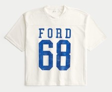 Camiseta gráfica Hollister Boxy Crop Ford tamanho Grande, usado comprar usado  Enviando para Brazil