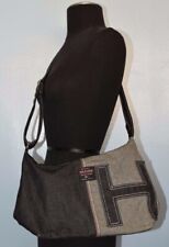 Bolsa carteiro vintage Tommy Hilfiger azul escuro/cinza com alça de ombro, usado comprar usado  Enviando para Brazil