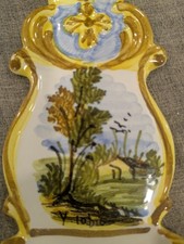 Acquasantiera ceramica dipinta usato  Torino