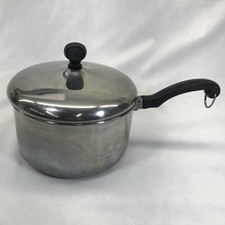 Panela de molho Faberware aço inoxidável folheada a alumínio 2 quartos com tampa vintage comprar usado  Enviando para Brazil