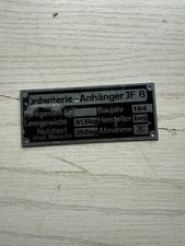 Anhanger typenschild if8 gebraucht kaufen  Georgenthal