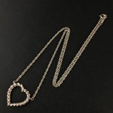 Usado, TIFFANY&CO. Colar pingente de coração aberto torção prata 925/3BD0196 comprar usado  Enviando para Brazil