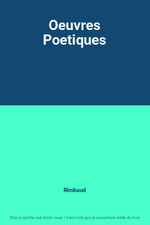 Oeuvres poetiques rimbaud d'occasion  France