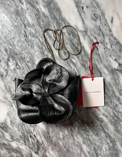 Bolsa de flores Carolina Herrera mini matrioska couro preto corrente dourada $790 comprar usado  Enviando para Brazil