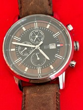 Relógio masculino multifuncional Tommy Hilfiger 191.114.2014 + pulseira/data de couro marrom comprar usado  Enviando para Brazil