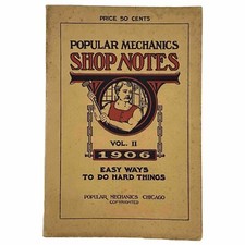 Popular Mechanics Shop Notes 1906 Vol 2 Staple Binding Vintage DIY Paperback, usado comprar usado  Enviando para Brazil