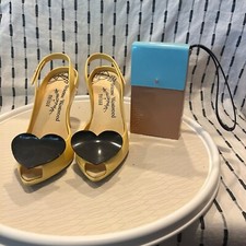 Sapatos de salto Melissa Vivienne Westwood Lady Dragon amarelo coração e estojo bolsa sapatos comprar usado  Enviando para Brazil