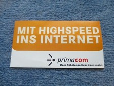 Aufkleber primacom highspeed gebraucht kaufen  Augsburg