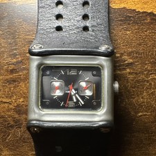 Usado, Relógio Nike Mettle Hammer masculino 40 mm mostrador preto WC0064 pulseira de couro preta comprar usado  Enviando para Brazil