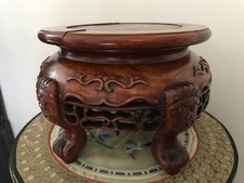 SOCLE SUPPORT BOIS VASE POTICHE CLOISONNE CHINE CHINOIS ASIATIQUE JAPON ORIENT, usado comprar usado  Enviando para Brazil