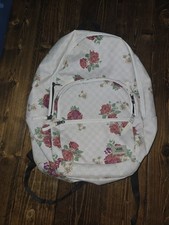 Usado, Mochila feminina para laptop VANS xadrez branca floral rosa estampa total comprar usado  Enviando para Brazil