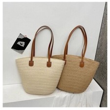 Woven straw tote for sale  CREWE