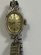 Relógio de pulso feminino Omega de ouro branco 14k e diamante corrida, usado comprar usado  Enviando para Brazil