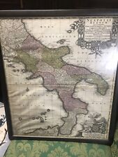 Cartina geografica originale usato  Napoli