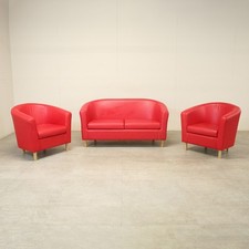 Red faux leather for sale  WISBECH
