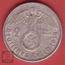 Reichsmark 1938 argent d'occasion  Carcassonne