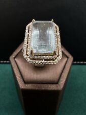 Aquamrine ring encrusted for sale  HAYES