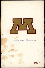 Programa de banquete Bernie Bierman Beckett BAS 1937 Minnesota Champ assinado 2x comprar usado  Enviando para Brazil