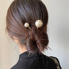Moda Mujeres Perla Horquilla Palo de Pelo Pasador Boda Nupcial Cabello Acc Joyería segunda mano  Embacar hacia Mexico