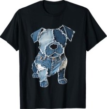 Dog pattern denim for sale  East Elmhurst