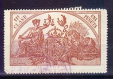Fiscales 1903 1 peseta clase 11 Spanish Revenue   comprar usado  Enviando para Brazil