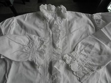 Vintage trachtenbluse weiß gebraucht kaufen  Merklingen