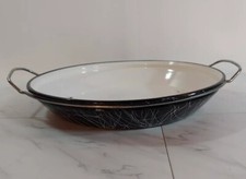 Prato de servir panela redonda vintage esmalte padrão espaguete Serendipity MCM 13"" comprar usado  Enviando para Brazil