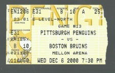 Penguins bruins ticket for sale  Vail