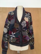 Kaffe Fassett alpaka mieszanka wełny kardigan szal wielokolorowy pawilon gwiazda S-M, używany na sprzedaż  Wysyłka do Poland