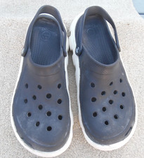 Tamancos Crocs Duet Sport unissex preto/branco masculino 12 EUA 11 usado no Reino Unido comprar usado  Enviando para Brazil