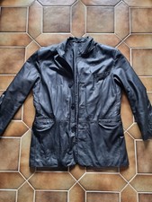 Veste cuir noire d'occasion  Valleiry