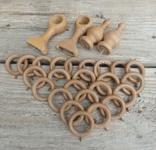 Wooden curtain pole for sale  TADLEY