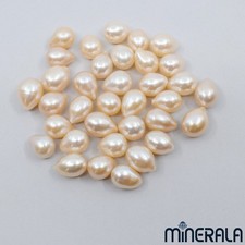 Usado, Pérola natural de água doce gota de pêssego meia perfurada solta 8mm WP00058 comprar usado  Enviando para Brazil