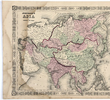 Mapa ASIA 1864 ORIGINAL (14x11) CHINA - MONGOLIA - HINDOOSTÁN - JERUSALÉN segunda mano  Embacar hacia Mexico