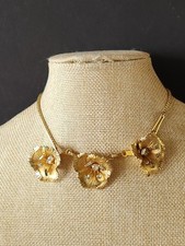 Vintage goldtone flower for sale  Parkton